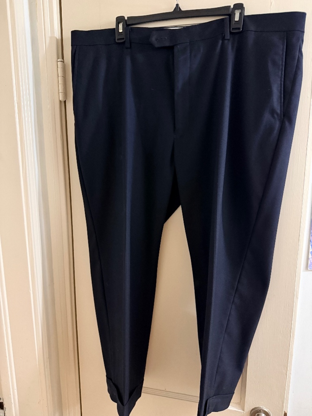 Daniel Cremieux Signature Collection Dress Pants 42W 28L Charcoal Gray Stretch